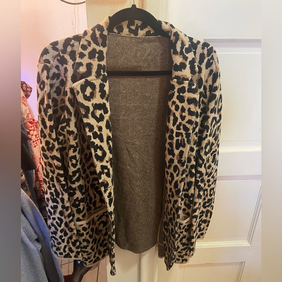 J Crew leopard wool blazer (XL or XXL - missing size tag) - Picture 1 of 4